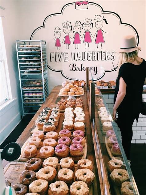 5 daughters bakery - I was in Ponce Market and Heard a lot of good things about Five Daughters Bakery. I got three donuts: Mini Purist, Chocolate Sea Salt, and Cinnamon Cream Cheese. Overall the flavor was good but the two 100 layered missed the mark. 